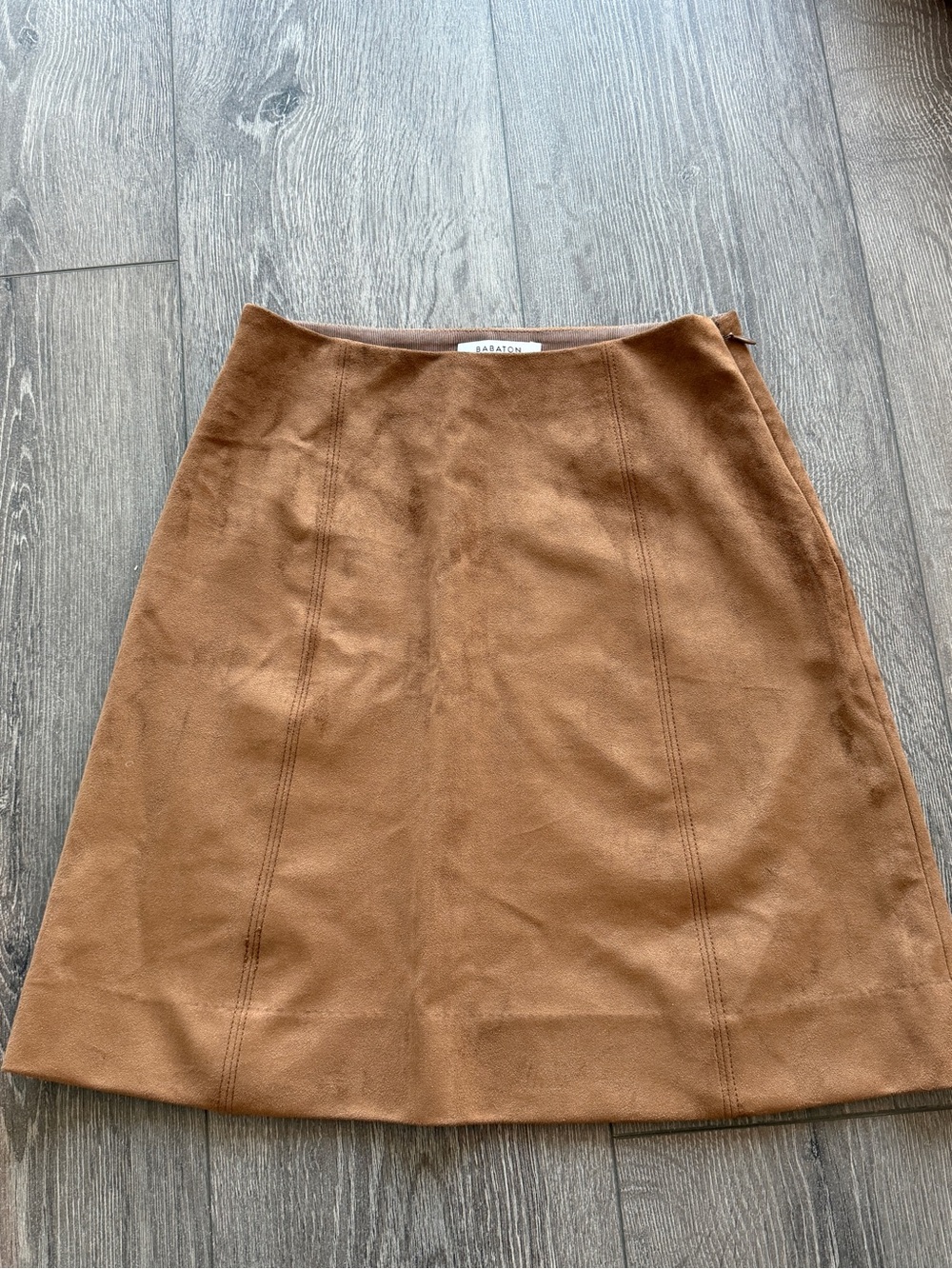 Aritzia Babaton A-Line Faux Suede Skirt, 00